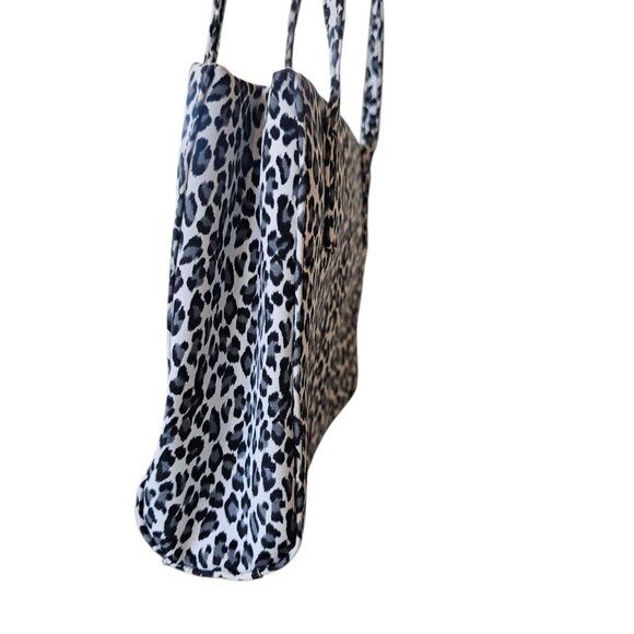 Retro Y2K Snow Leopard Print Shoulder Bag Purse Black And‎ White Animal Print - Picture 5 of 9